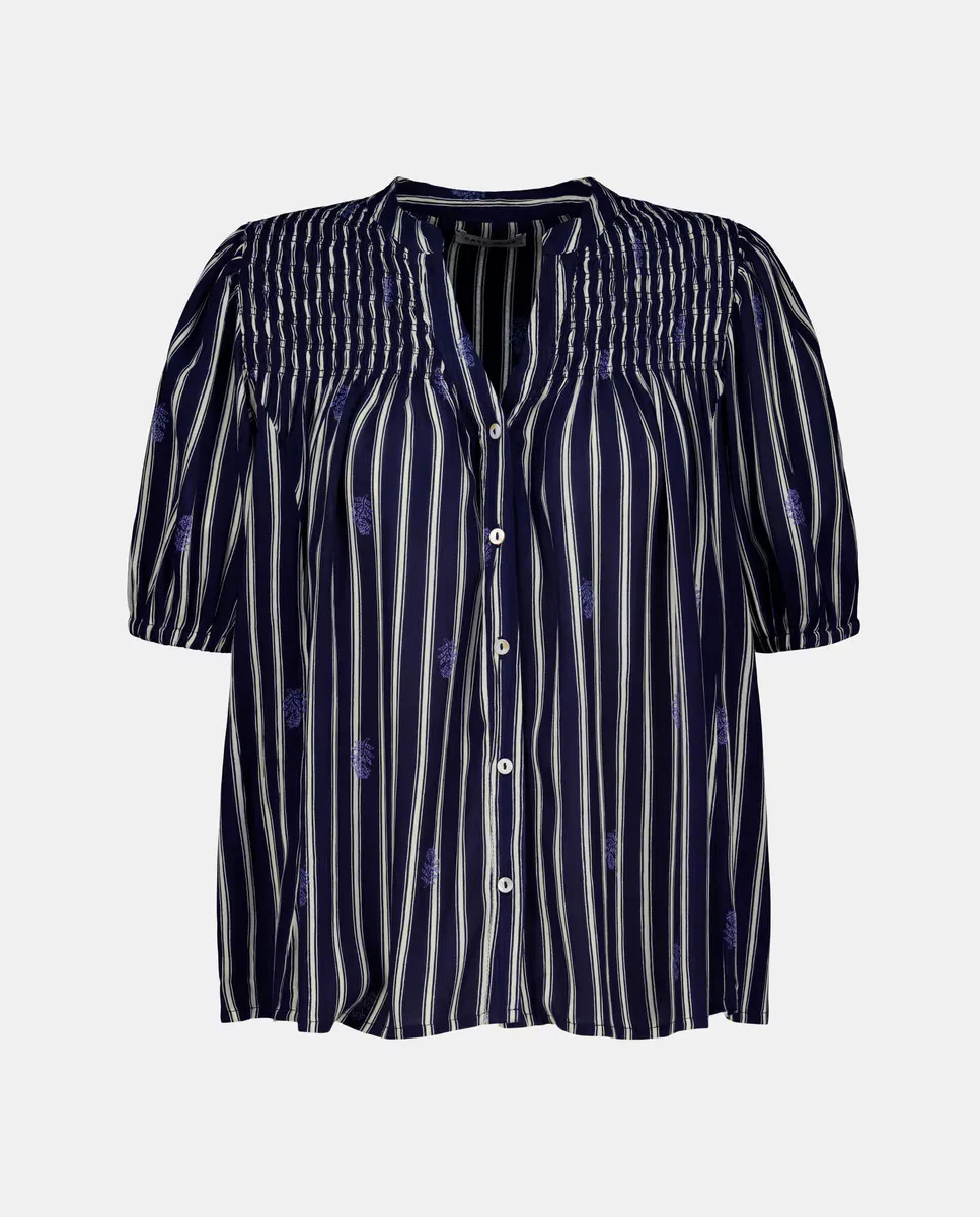 

Женская блузка с короткими рукавами и узором «соты» Easy Wear, цвет Marino