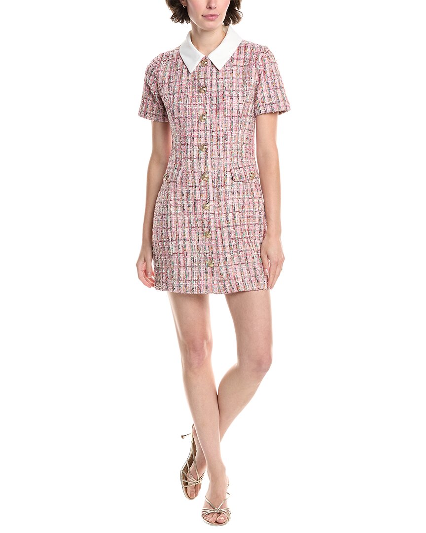 

Бесконечная роза твид мини-платье Endless rose, розовый