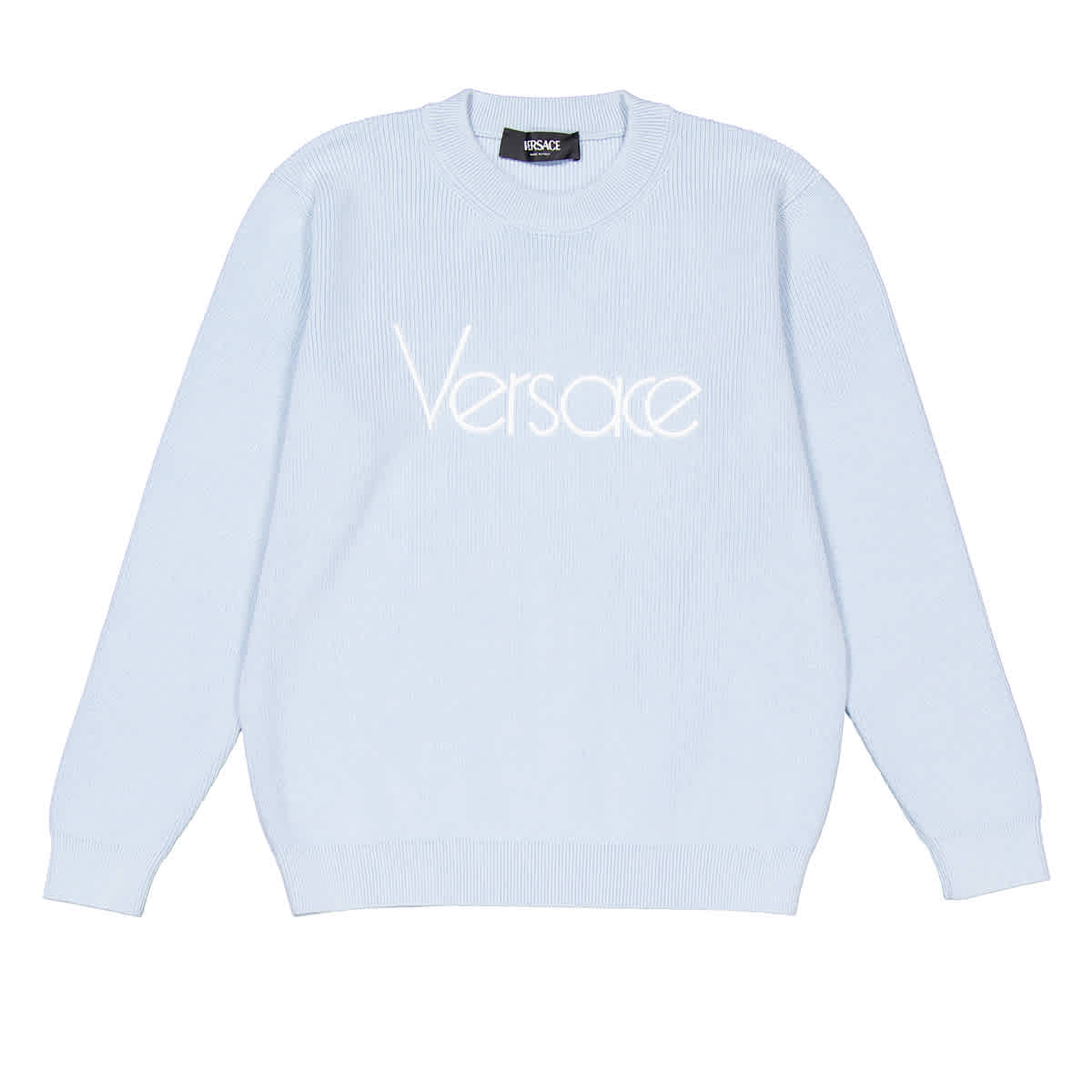 

Молодежный свитер Versace с вышитым логотипом Young Versace, синий