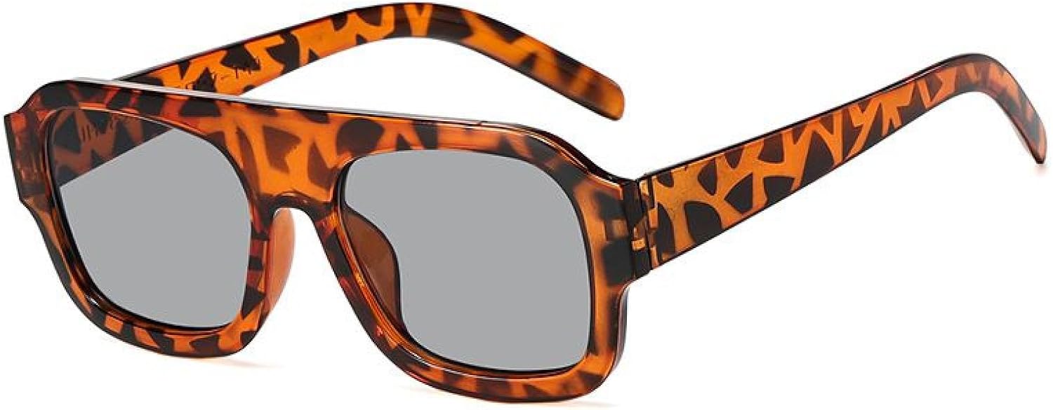 

Женские солнцезащитные очки в крупной оправе, модные винтажные солнцезащитные очки, мужские солнцезащитные очки для вождения и езды на велосипеде, с защитой от УФ-излучения UV400 TKKTLLT, Leopard