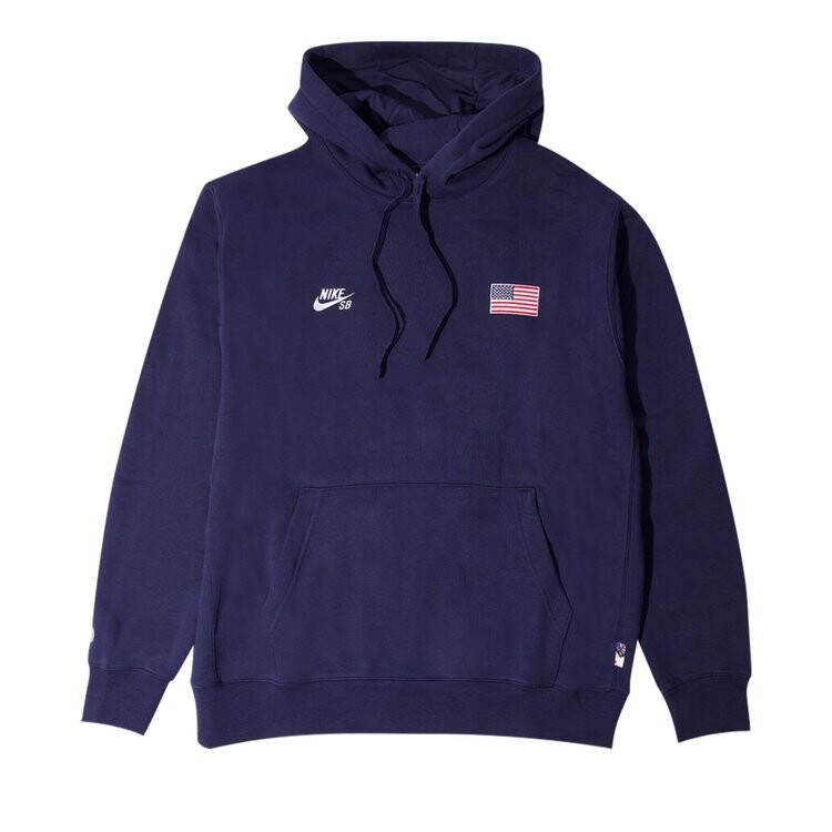 

Худи Nike SB Team USA Fleece Pullover Hoodie, цвет Obsidian/White