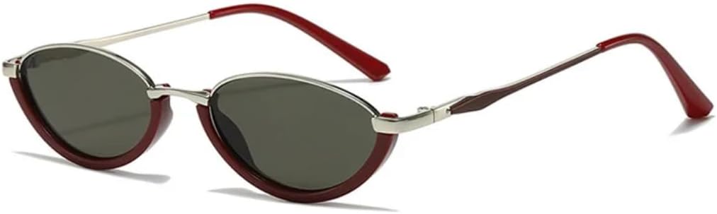 

Модные женские солнцезащитные очки маленького овального размера в винтажном стиле с градиентным затемнением и защитой от УФ-излучения для мужчин TVTBBVV, Brown-lightblack