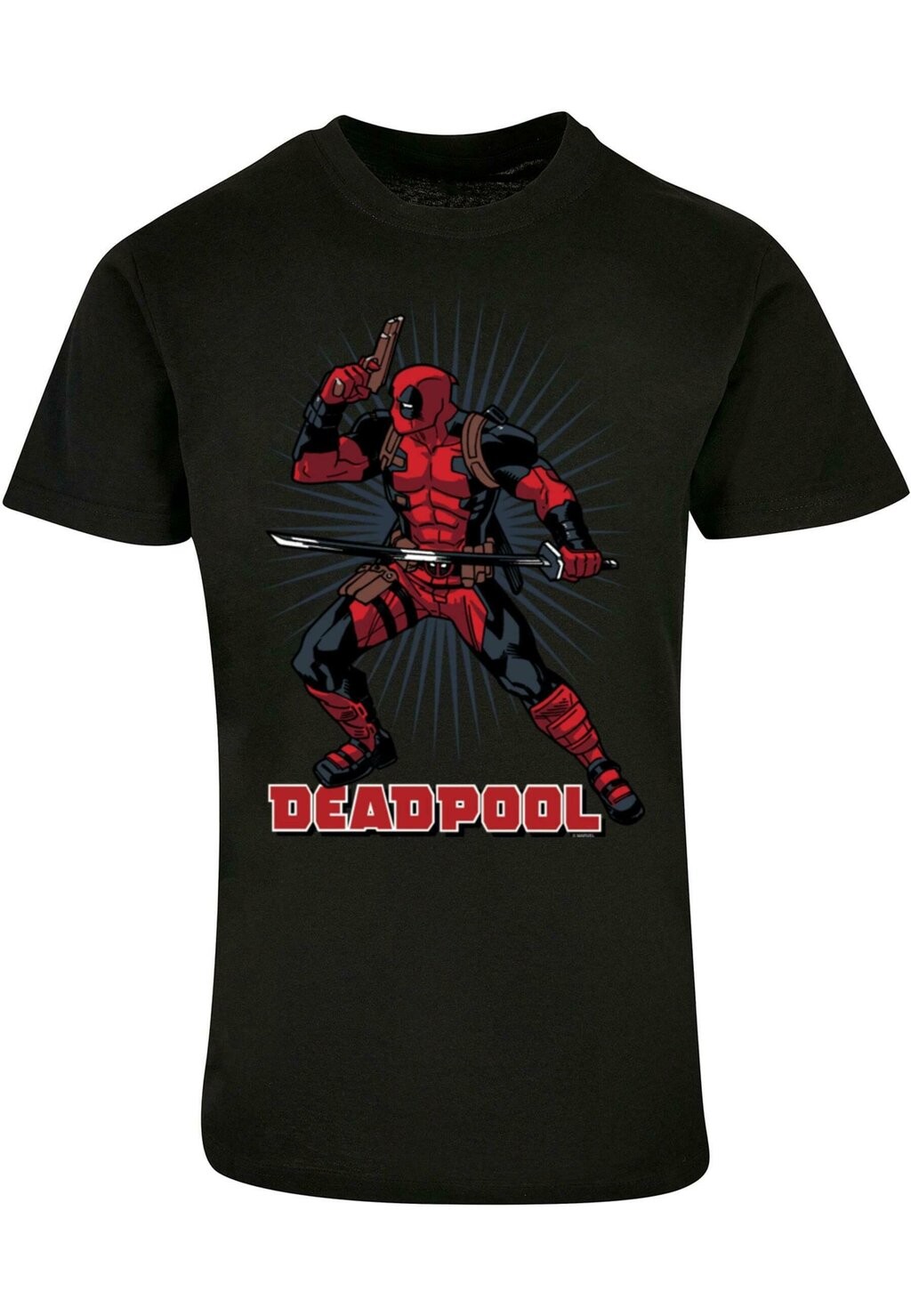 

Футболка с принтом DEADPOOL GUN SWORD BURST ABSOLUTE CULT, черный