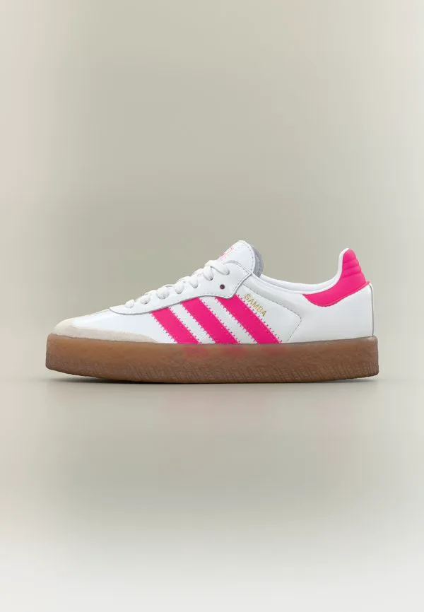 Кроссовки унисекс sambae Adidas Originals, Footwear White/Shock Pink/Gold-Coloured Metallic