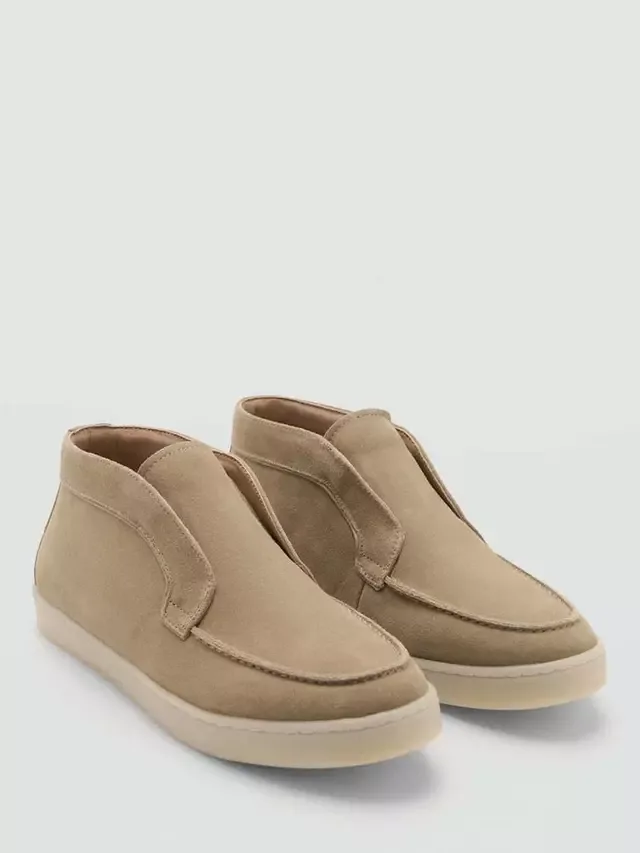 Замшевые ботинки-чукка Easyboot, бежевые Mango — фото 2
