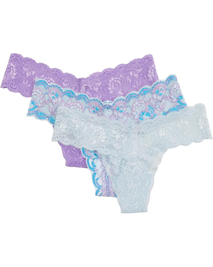

Стринги Cosabella Never Say Never Solid Print Mix Cutie Thong 3-Pack, цвет Linaria Font White Linaria