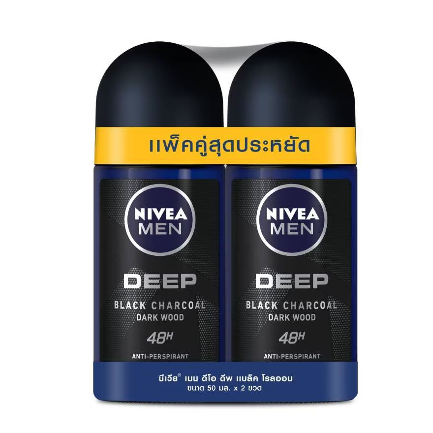 

Nivea Men Roll On Deep Black, 50 мл, двойная упаковка, Black