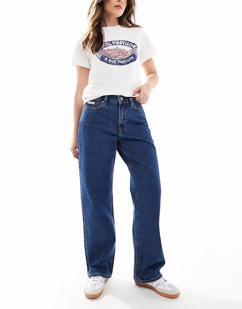 

Прямые джинсы Calvin Klein Jeans 90-х годов темно-синего цвета