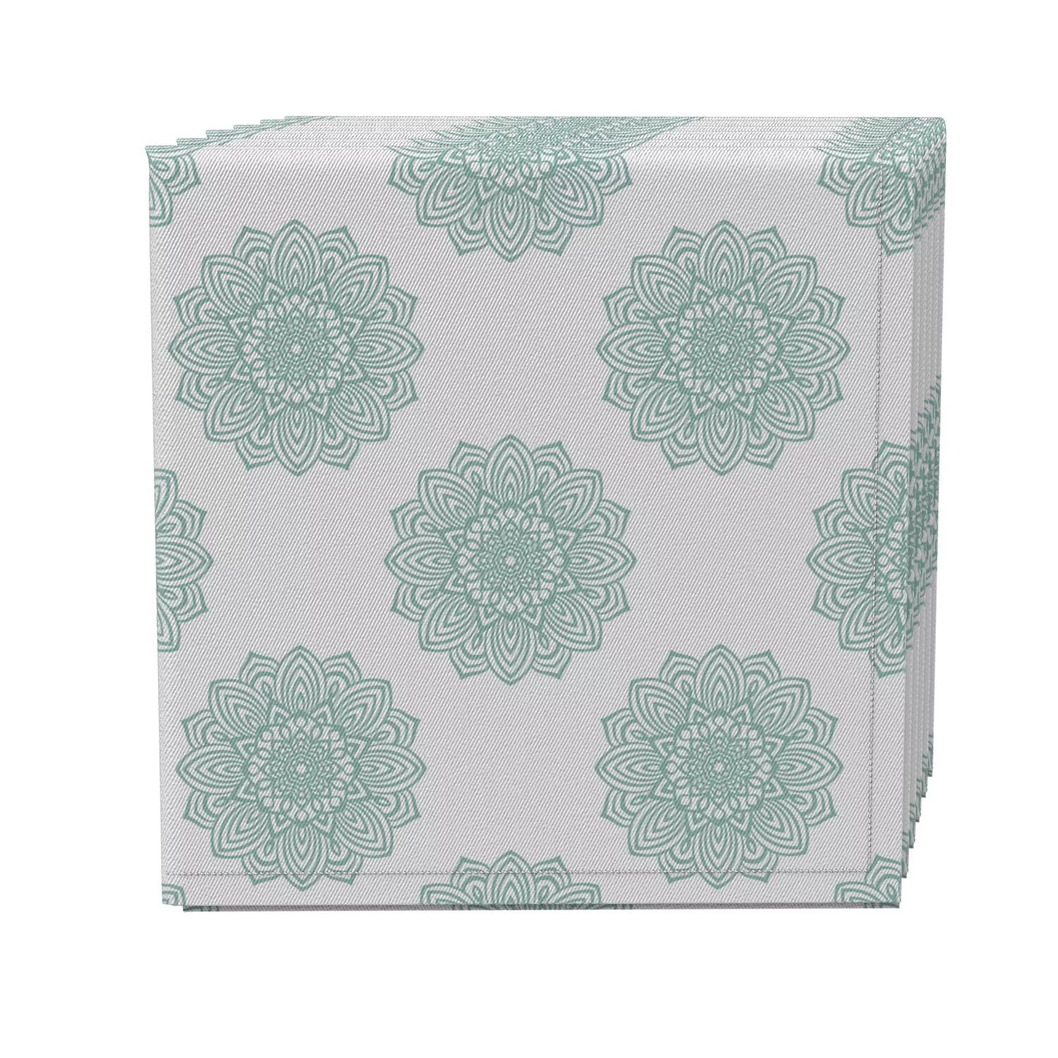 

Набор салфеток из 4 шт., 100% хлопок, 20x20 дюймов, дизайн Green Mandala