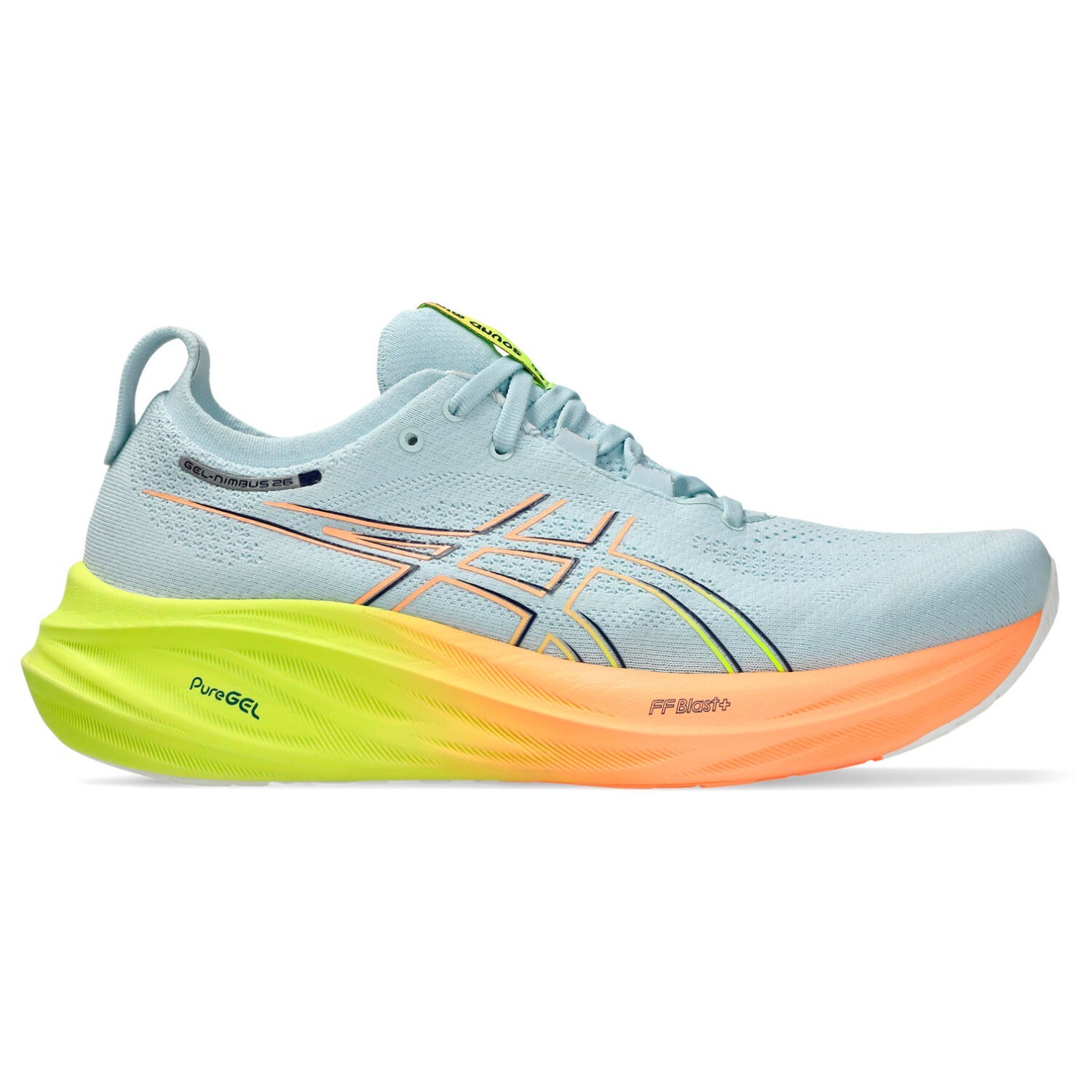 

Кроссовки Asics Gel-Nimbus 26 Paris, цвет Cool Grey/Safety Yellow