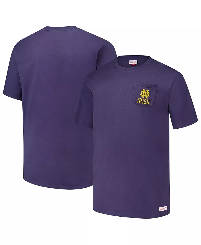 

Мужская футболка премиум-класса Big Tall Fade Away Notre Dame Fighting Irish в темно-синем цвете Mitchell & Ness