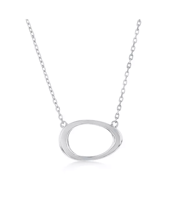 

Овальное ожерелье из стерлингового серебра Simona, silver