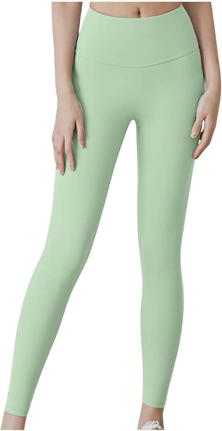 Леггинсы для фитнеса высокие с утяжкой, Generic, A02_mint Green