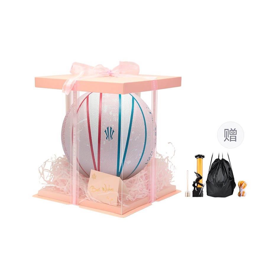 

ANTA Баскетбольный мяч PU белый/синий/розовый размер 7 тренировочный unisex