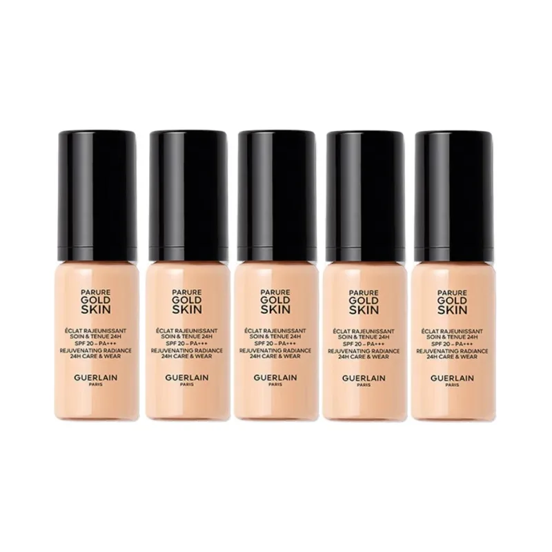 GUERLAIN Golden Diamond Perfecting Foundation Sample Pack Matte Clear Hydrating 5ml/5ml*3/20ml Birthday Gift, #0N Shiny Radiance 5ml*5