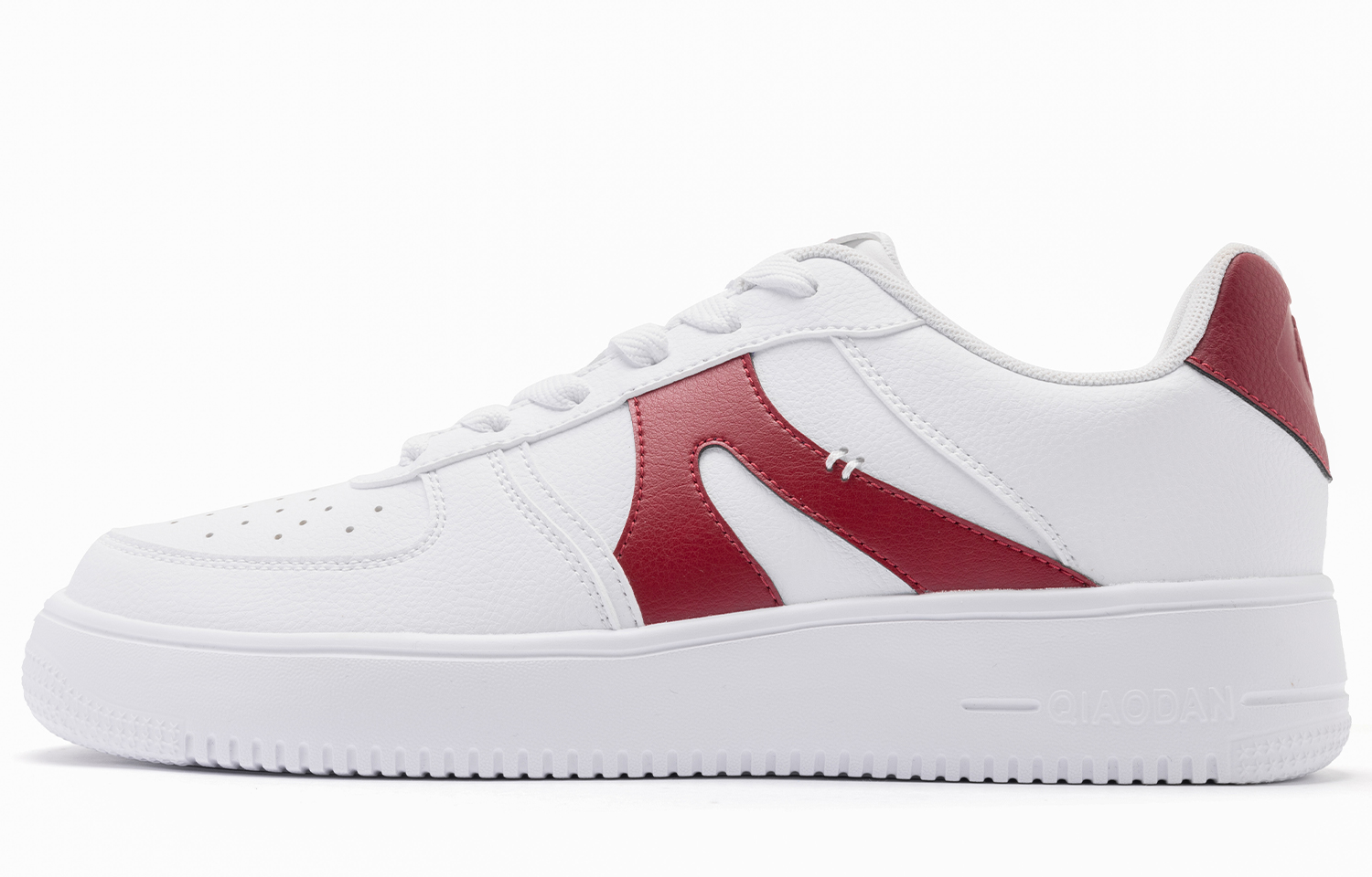 

Кроссовки QIAODAN Skateboarding Shoes Men Low-top White College Red, красный