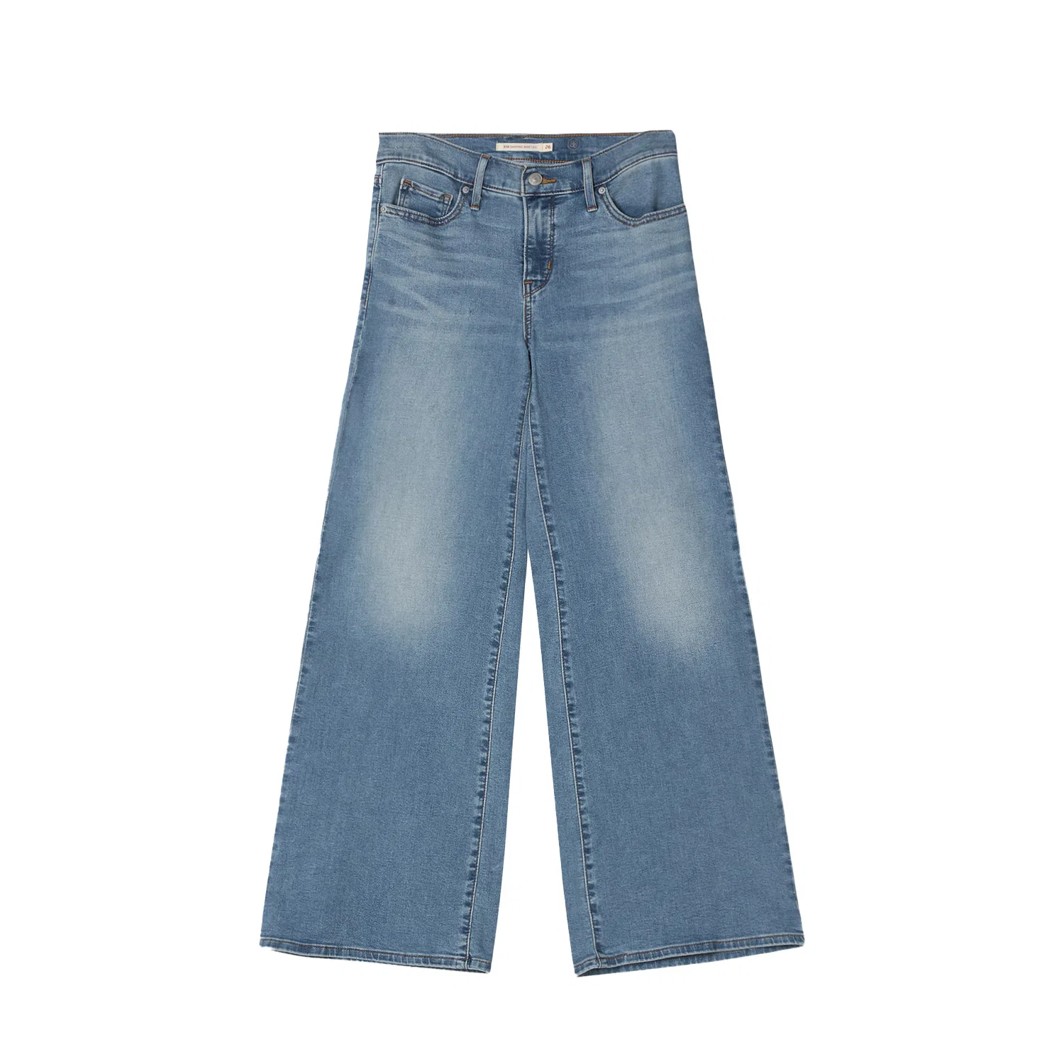 Джинсы женские light blue, широкие, средней посадки Levis