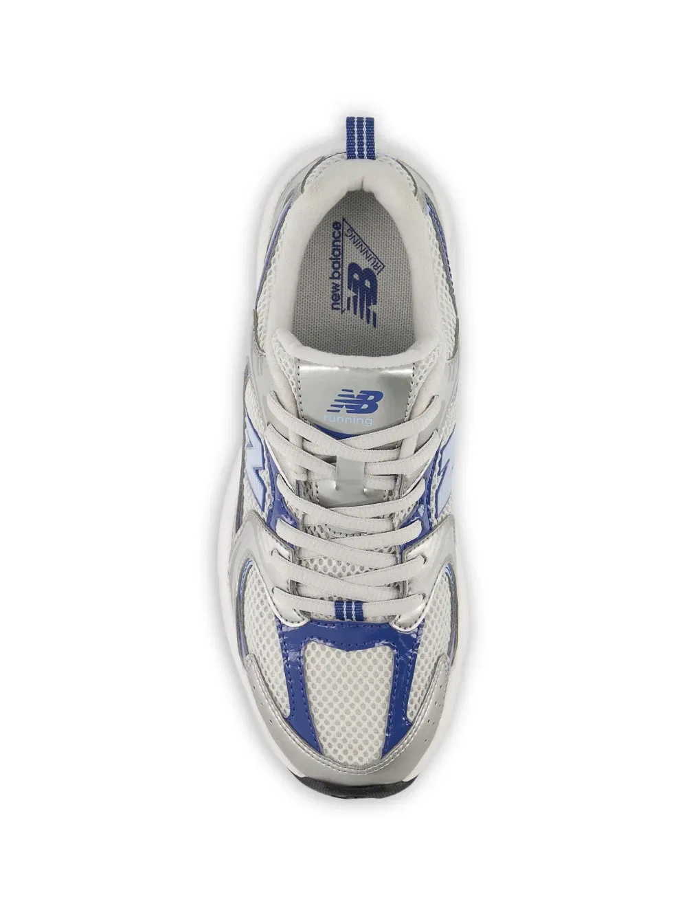 Низкие беговые кроссовки New Balance Kids, серебро — фото 3