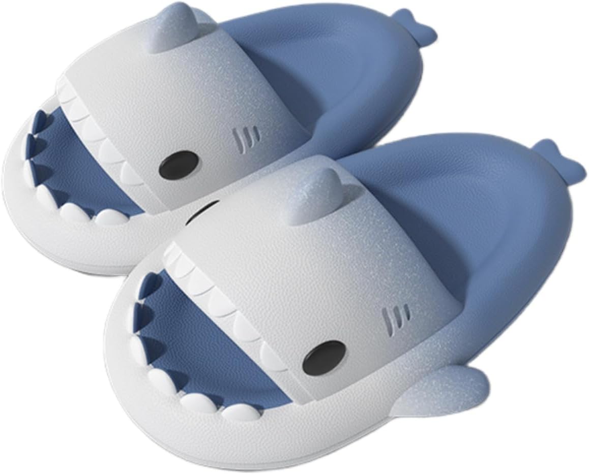

Шлепанцы Shark Cloud, милые мультяшные тапочки с акулами для дома и улицы, для женщин и мужчин, сандалии с открытым носком для душа и для пар Ythspnze, синий