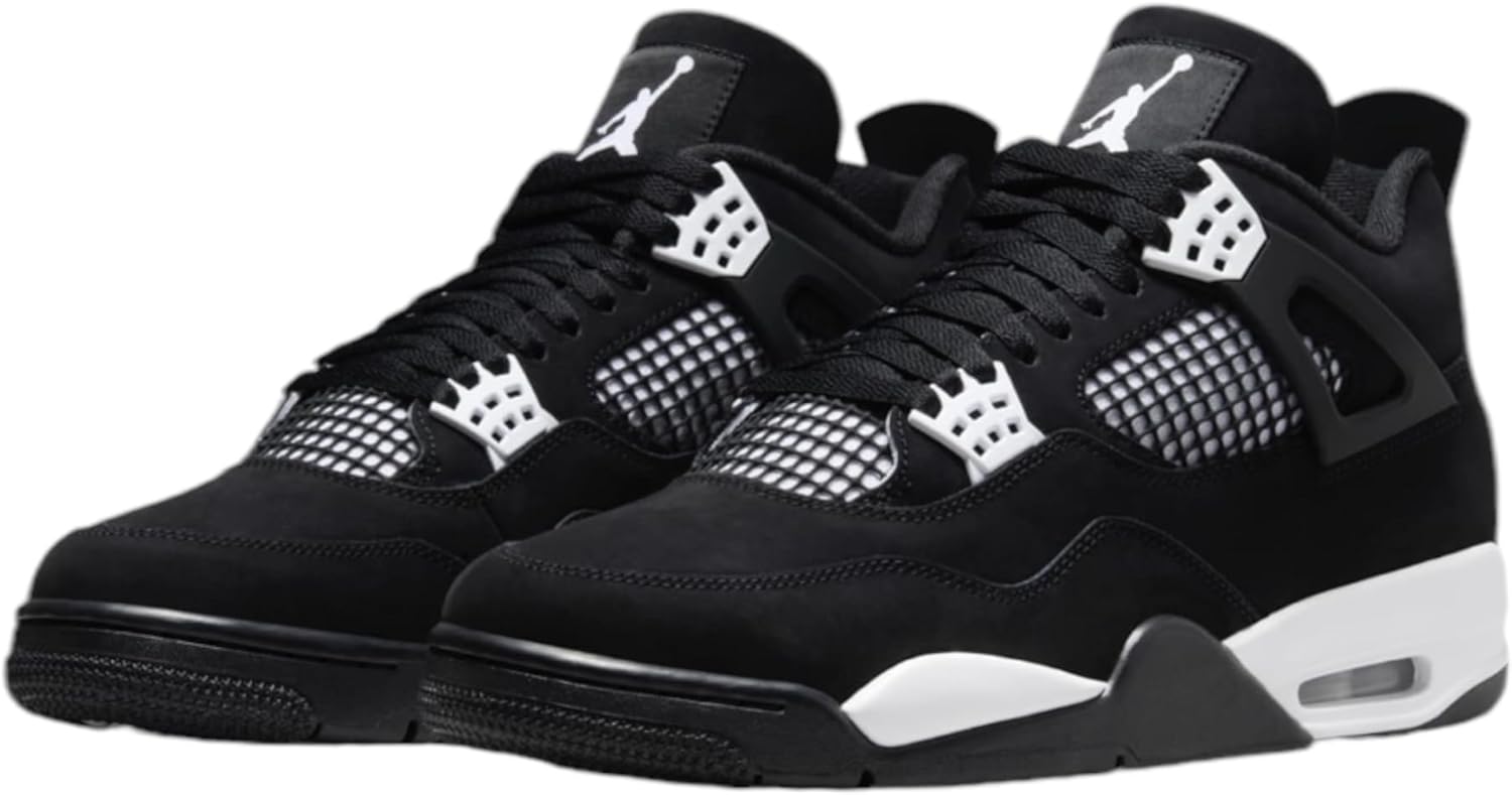 Мужские кроссовки Nike Air Jordan 4 Retro, белый/черный — фото 3