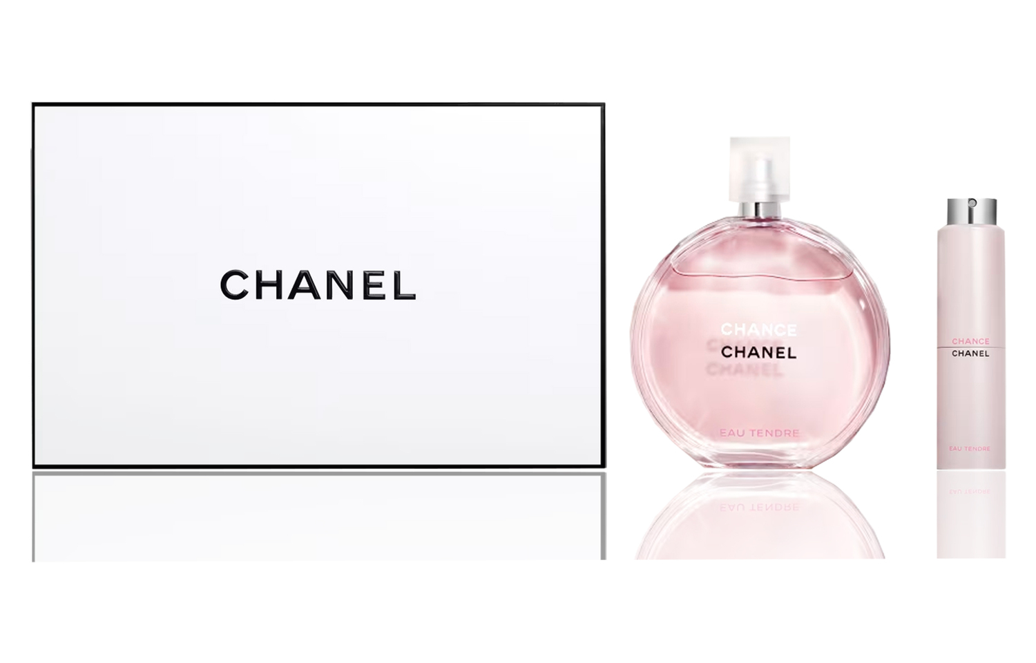 CHANEL Набор духов 2024 рождественский лимитированный выпуск pink encounter, туалетная вода жасмин гиацинт, 50 мл + 20 мл — фото 2