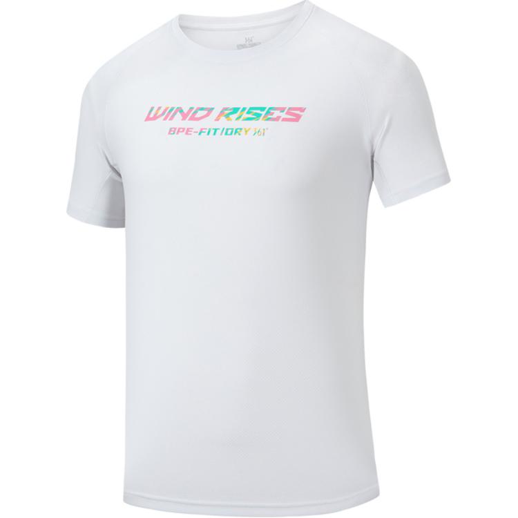 

361° Футболка мужская белая с круглым вырезом тонкая прямая посадка