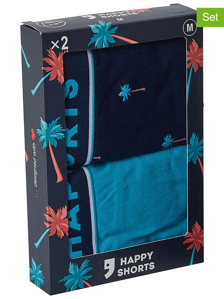

Happy Shorts Комплект из 2 штук: боксерские шорты темно-синего/бирюзового цвета