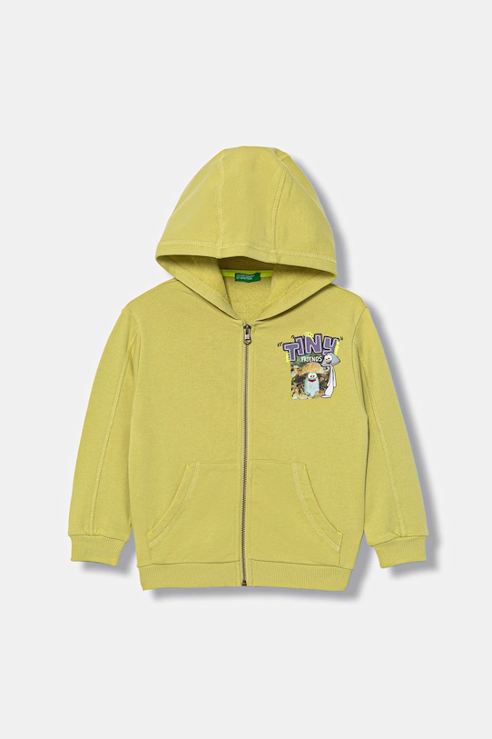 

Детская хлопковая толстовка United Colors Of Benetton, зеленый