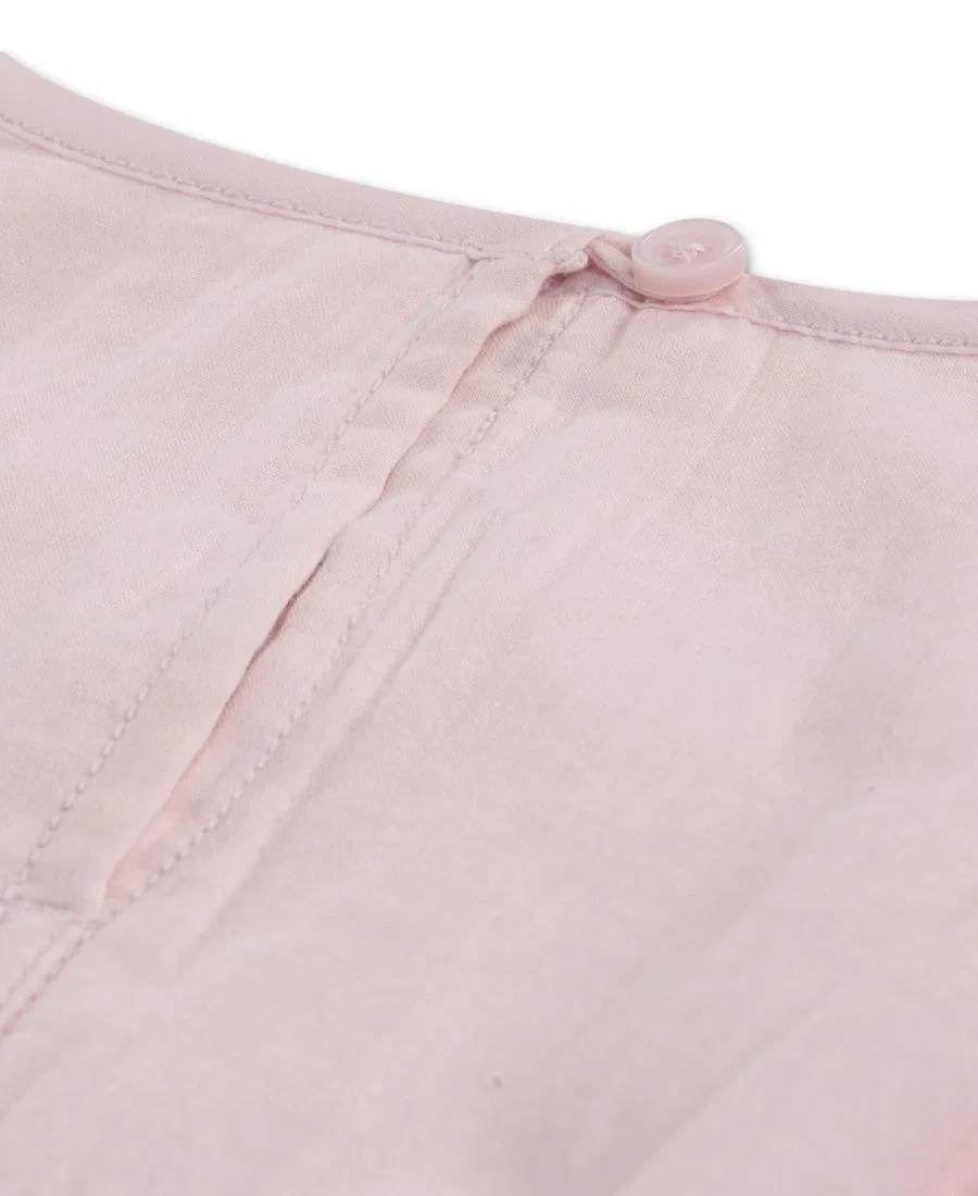 Комбинезон для девочек 2T-5T с рукавами-воланами и перфорацией Abercrombie Kids, розовый — фото 3