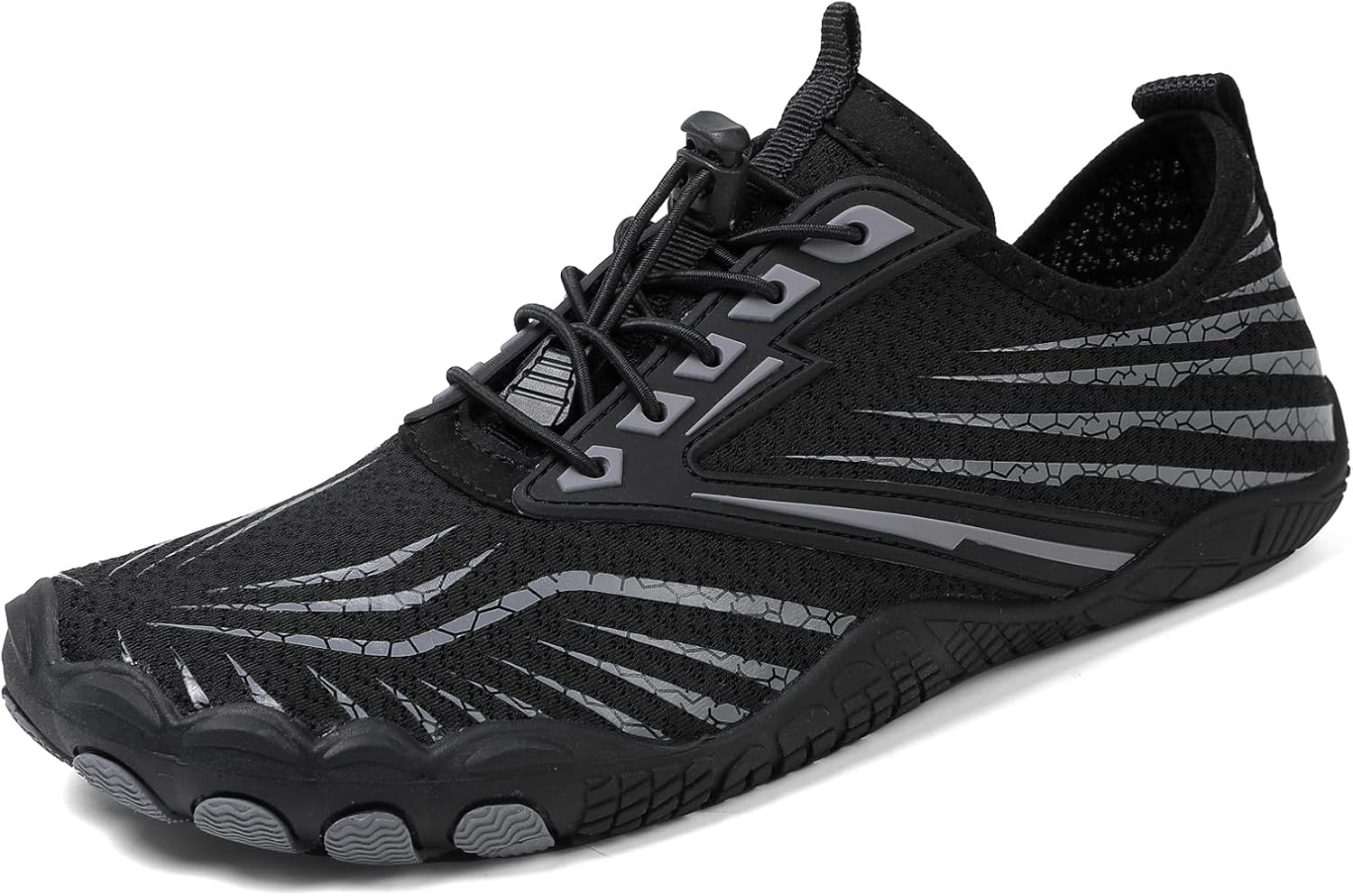 

Походные кроссовки для босоногих женщин и мужчин, удобные, нескользящие, противоскользящие, дышащие, с широким носком, для воды, бега по пересеченной местности, унисекс Toumov, черный