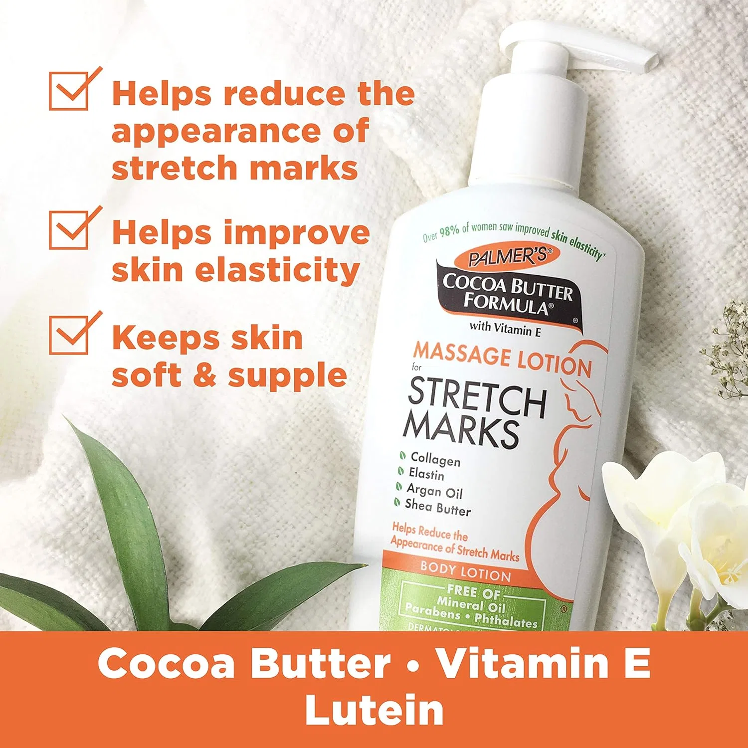 Лосьон от растяжек с маслом какао Palmers Cocoa Butter, 2 шт. Palmer'S — фото 3