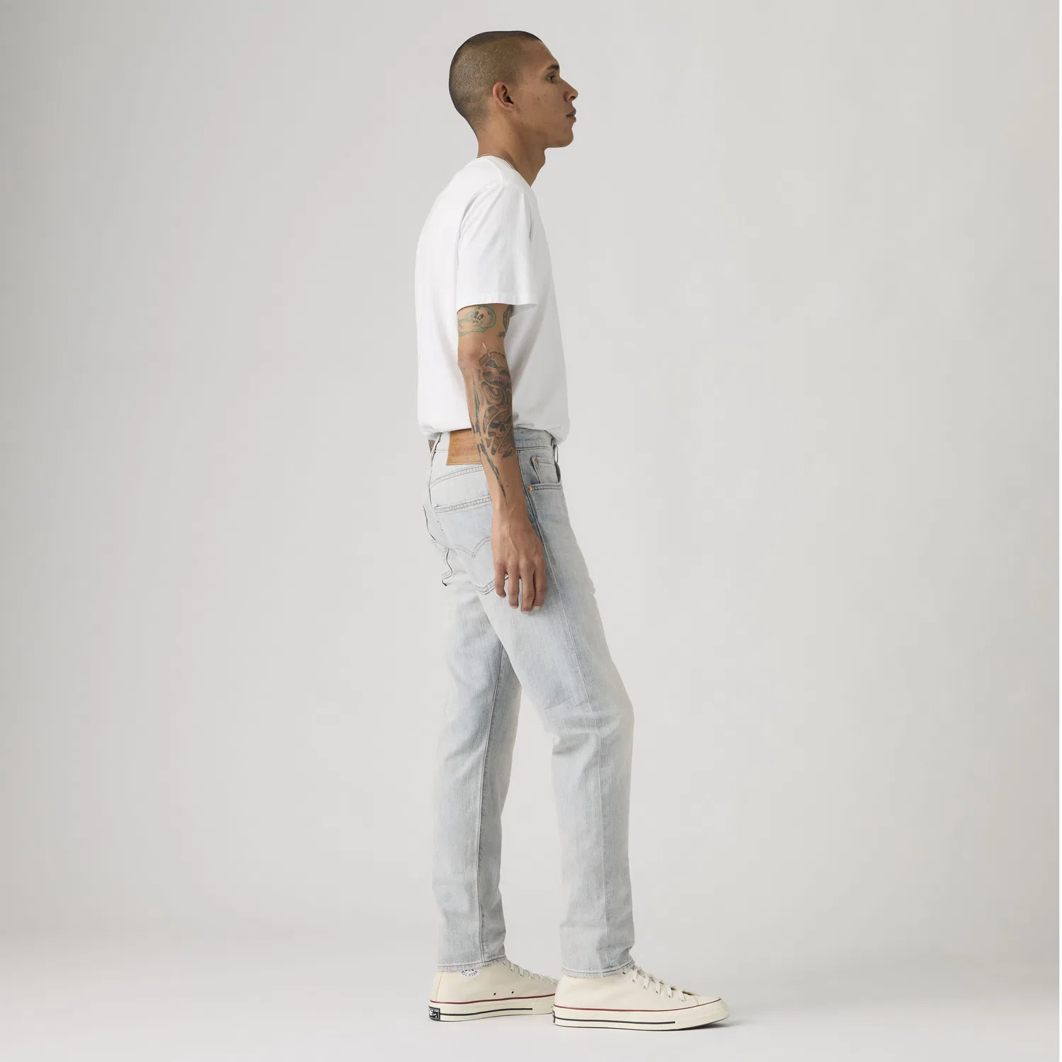 Мужские джинсы 512 Slim Taper из льняной ткани и денима, легкие Levi's, Light Wash — фото 4