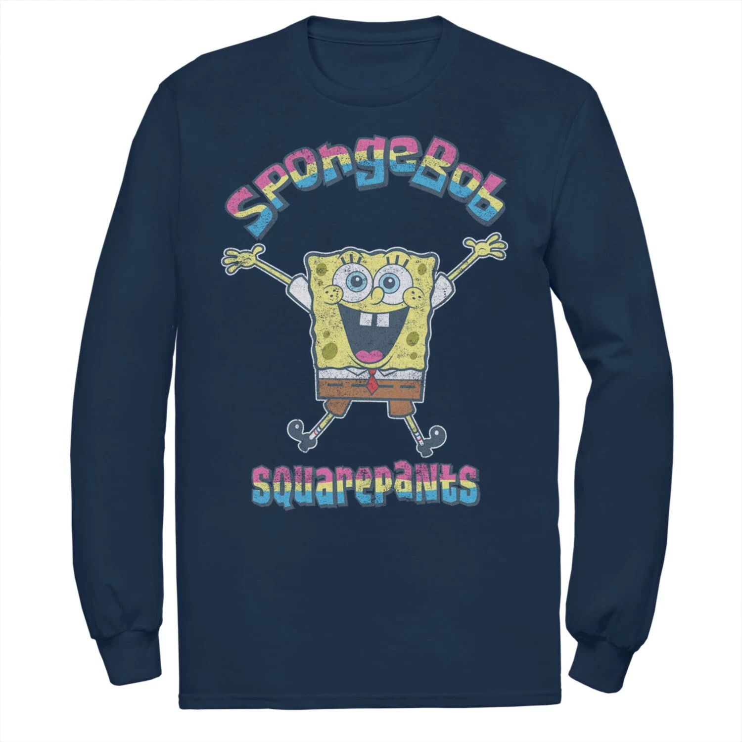 

Мужская футболка с радужным логотипом Sponge Bob SquarePants Nickelodeon