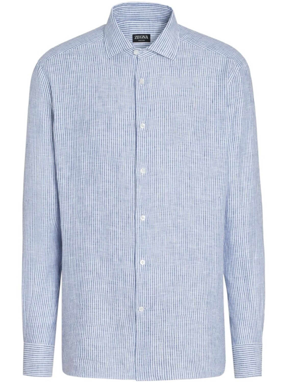 

Zegna льняная рубашка Oasi в полоску, белый