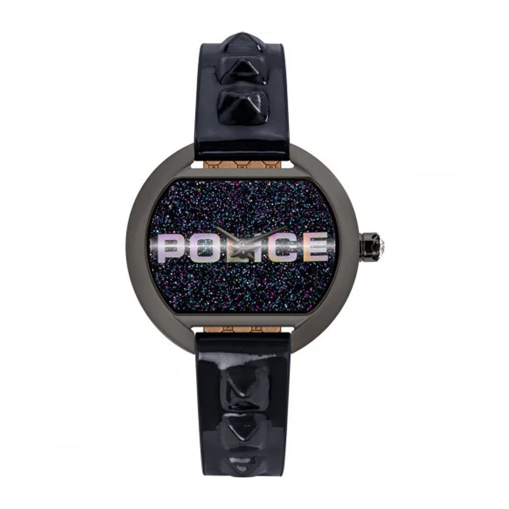 

Черные кожаные часы The Police