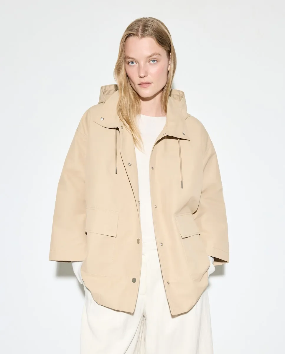 

Короткий однотонный дождевик для женщин Woman El Corte Inglés, бежевый