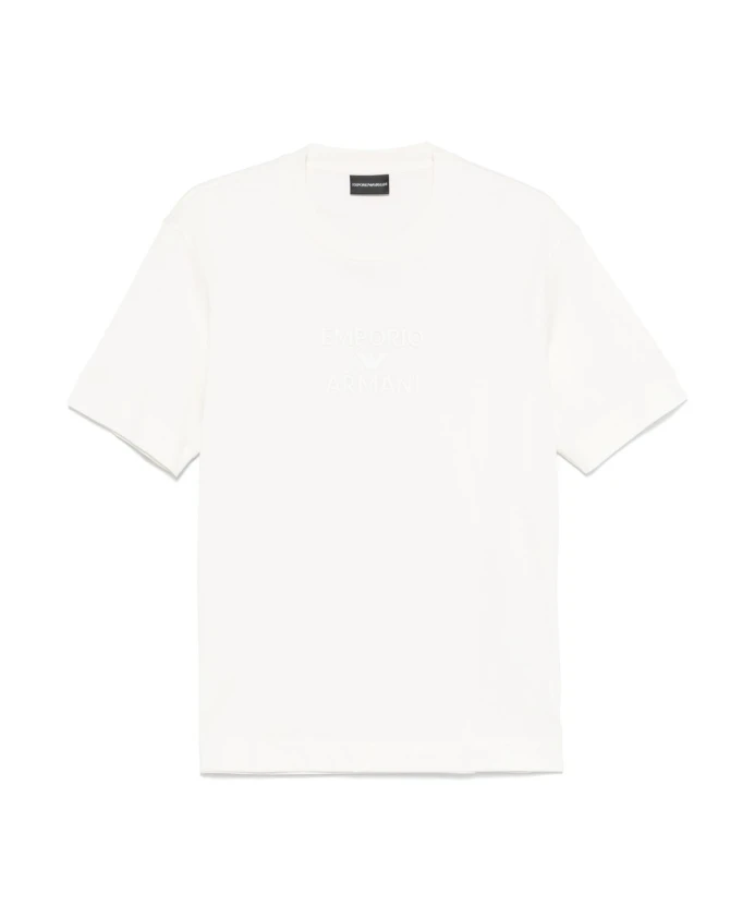 

Белые футболки и поло с круглым вырезом. Emporio Armani, белый