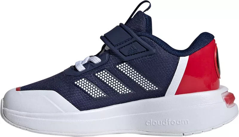 Детские кроссовки для дошкольного возраста Adidas Marvel x Racer, цвет Blue/White/Silver — фото 3