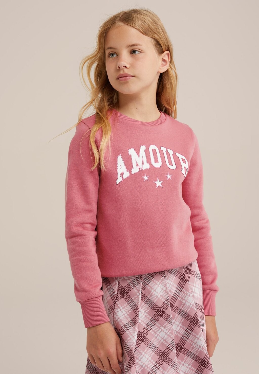 

Толстовка WE Fashion, розовый