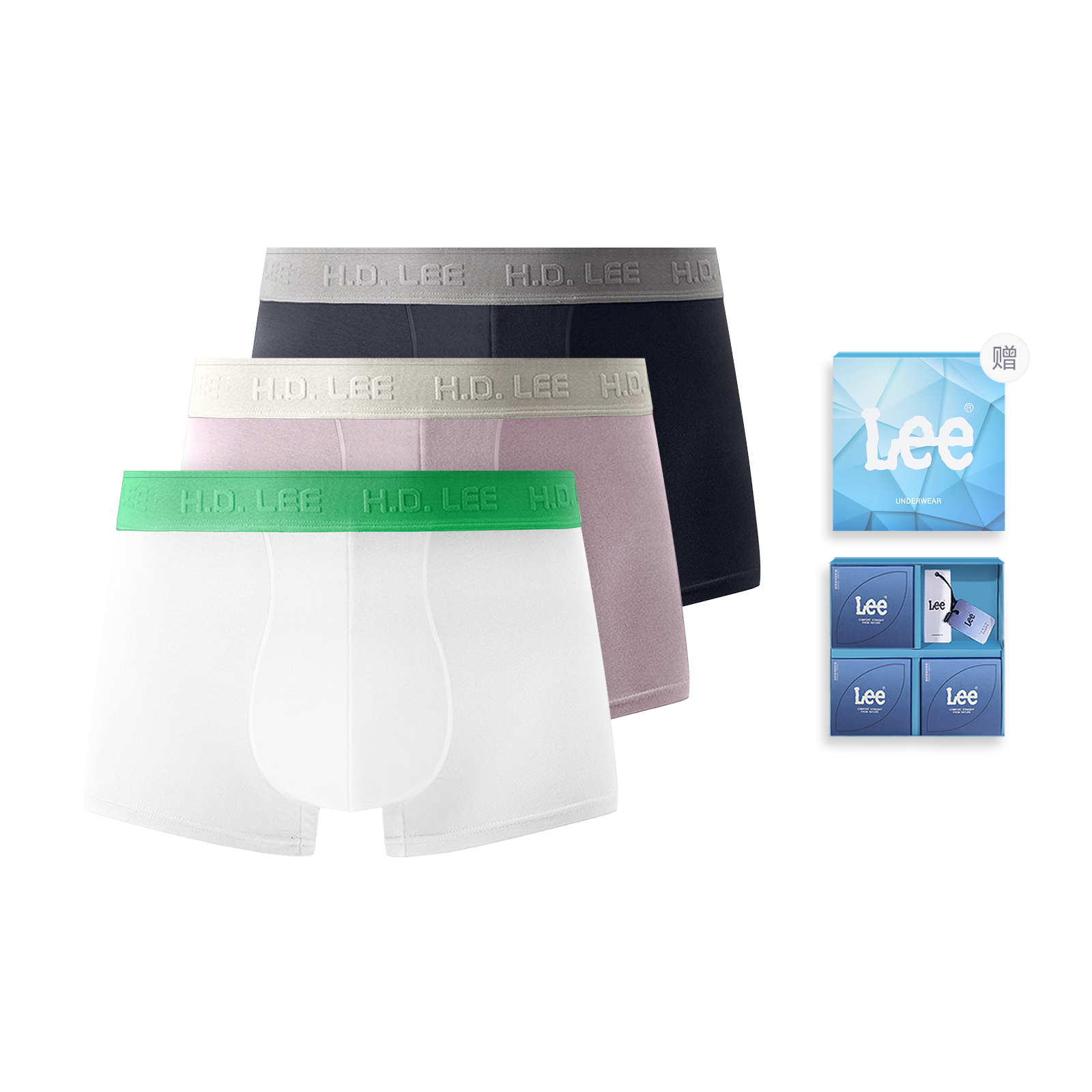 

Подарочные боксы Galaxy Underwear для мужчин, набор из 3 штук Lee, темно-серый