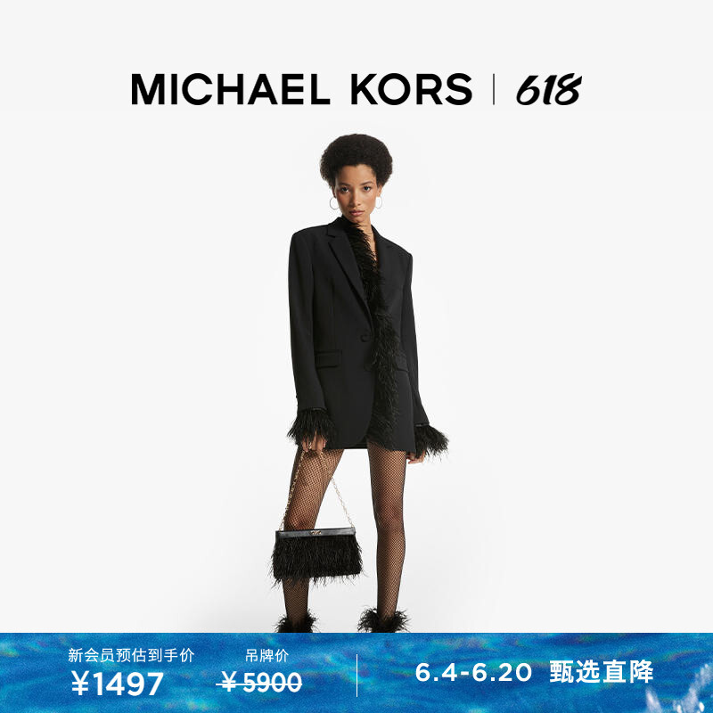 

Блейзер женский Michael Kors с меховой отделкой, пурпурный