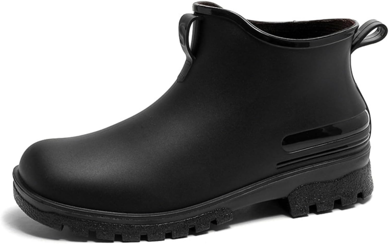 

Непромокаемые резиновые ботинки Azttoztto унисекс с противоскользящей подошвой для мужчин и женщин, низкие водонепроницаемые кухонные сапоги с толстой подошвой, комфорт на все сезоны (обычные и с флисовой подкладкой), черный