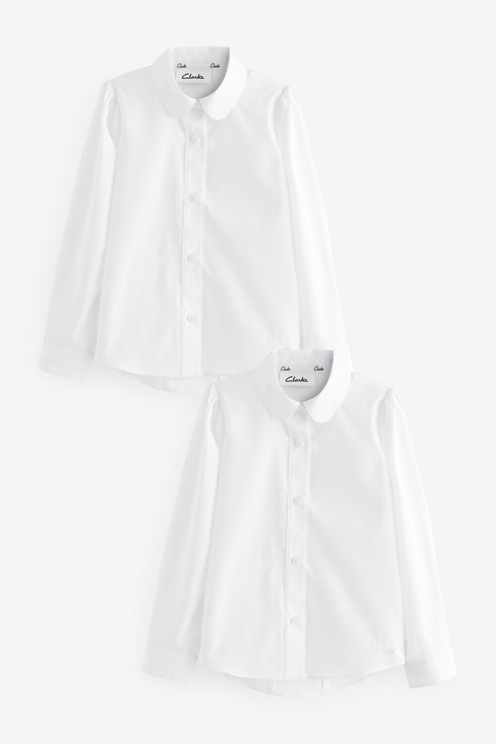 

Школьные рубашки для девочек, 2 шт в упаковке Clarks, белый