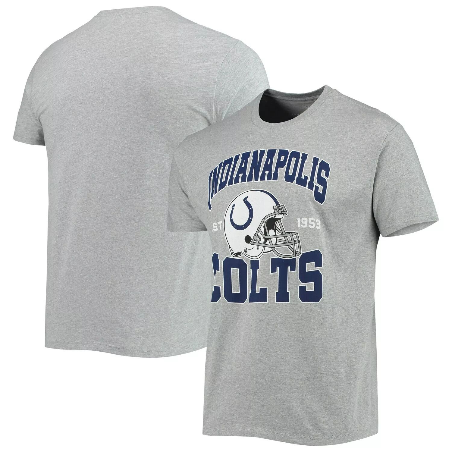 

Мужская серая футболка со шлемом Indianapolis Colts Junk Food, Серый, Мужская серая футболка со шлемом Indianapolis Colts Junk Food