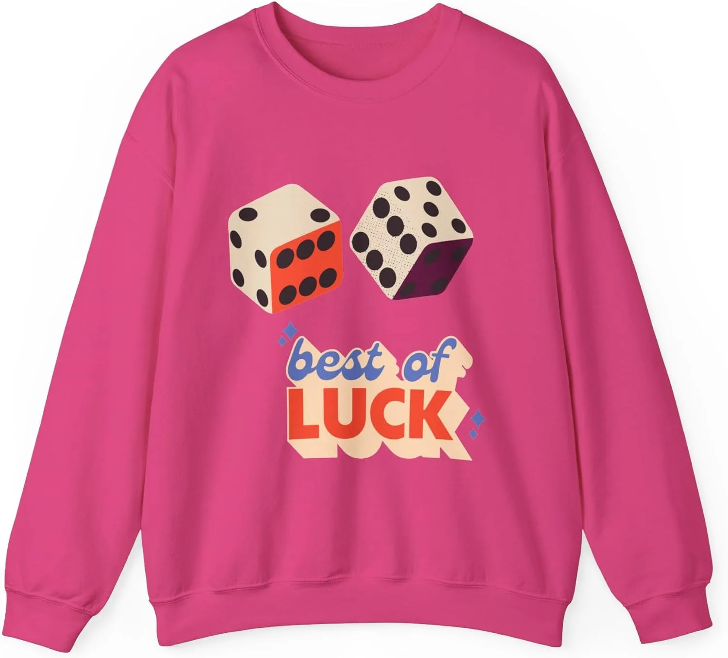 

Свитшот unisex с принтом "best of luck" и игральными костями Brothers & Sisters Art Works