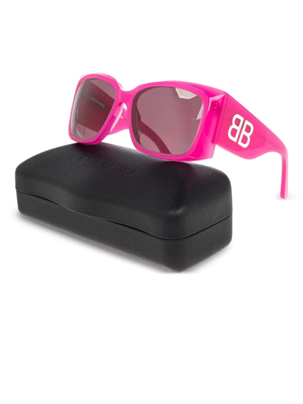 Balenciaga Eyewear butterfly-frame солнцезащитные очки, розовый — фото 3