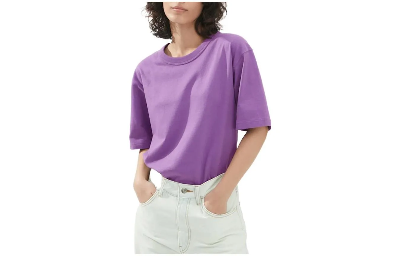 UNIQLO Футболка U Collection SS23 унисекс голубой фиолетовый