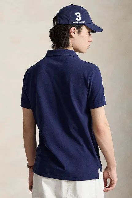 Поло мужское хлопковое Polo Ralph Lauren, синий — фото 2