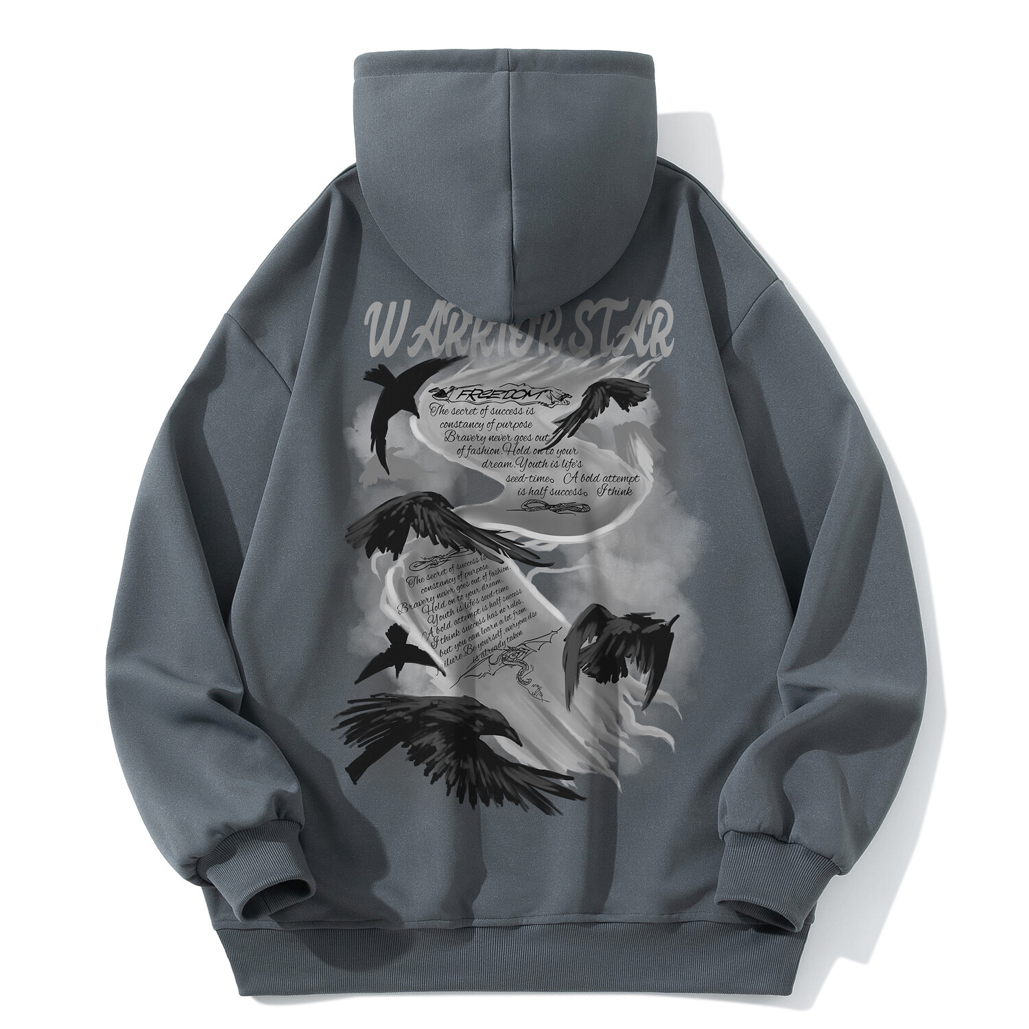

Толстовка унисекс WARRIOR, Темно-серый на флисовой подкладке