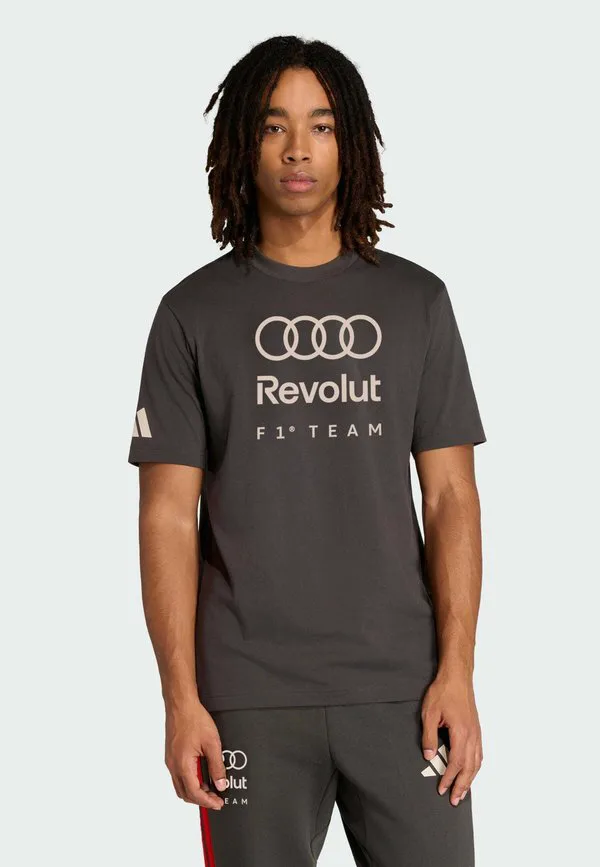 Футболка с графическим изображением днк команды audi formula one, базовая футболка. Adidas Performance, Utility Black